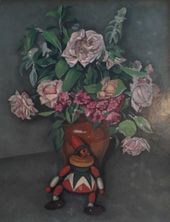 Flores y arlequín, c. 1935