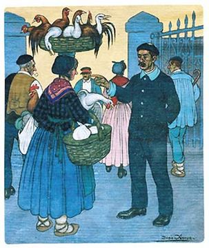 Mercado avícola, c. 1918 