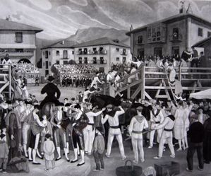 Fiesta de toros en Orozko, 1926