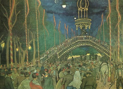 Feria de Sevilla. La pasarela, 1908